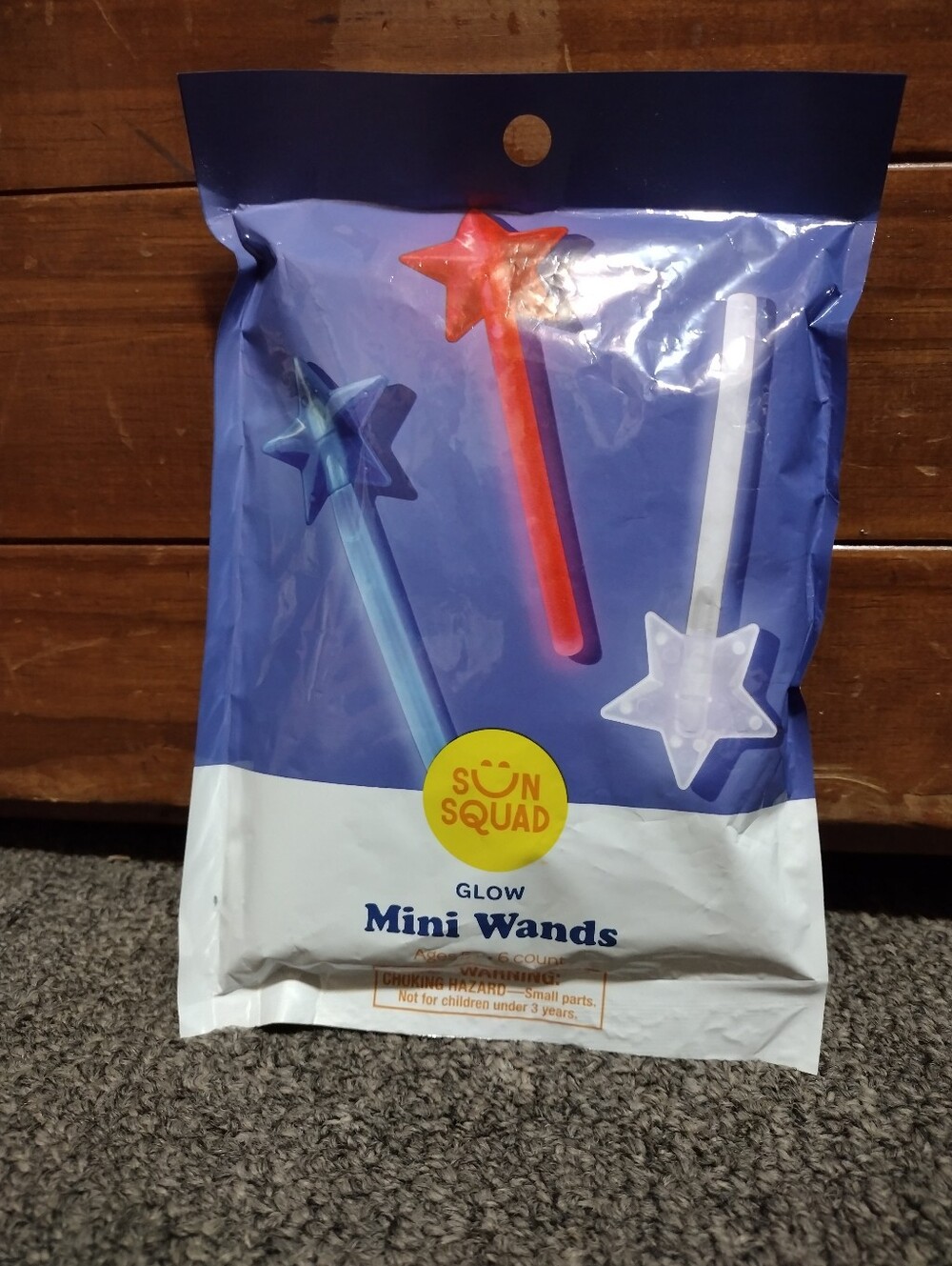 Sun Squad Glow Mini Wands in Blue, Red & White